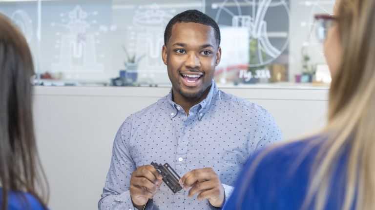HellermannTyton employee leading