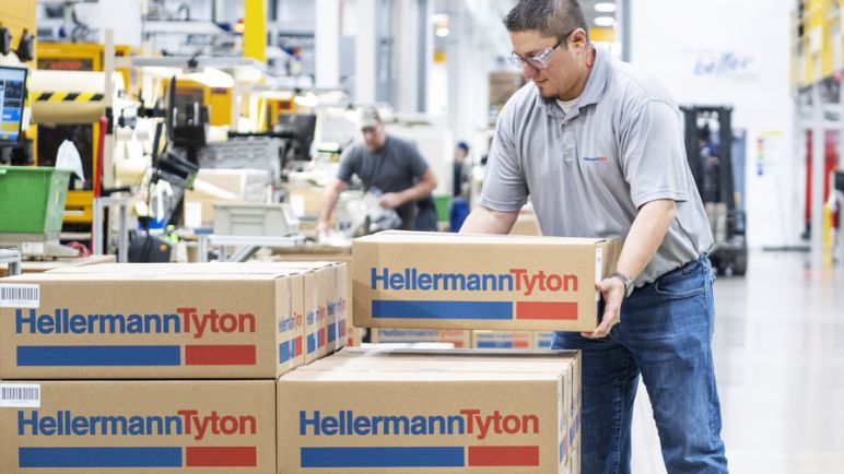HellermannTyton employee working