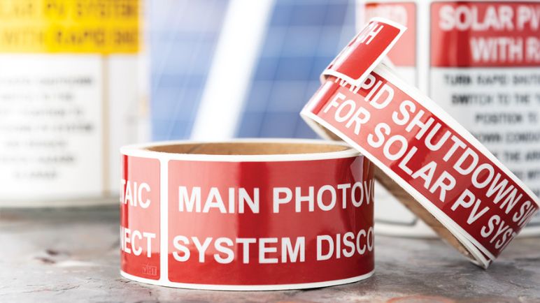 Solar Safety Labels